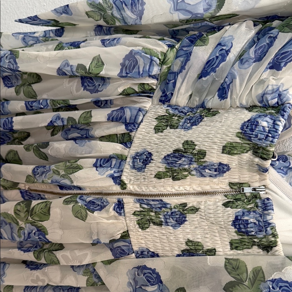 Petal & Pup Blue Floral Midi Dress - Picture 7 of 8